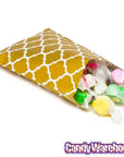 Metallic Gold Casablanca Pattern Candy Bags: 25-Piece Pack