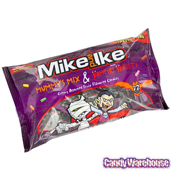 Mike and Ike Mummy Mix and Vampire Variety Halloween Candy Packs: 72-Piece Bag - Candy Warehouse