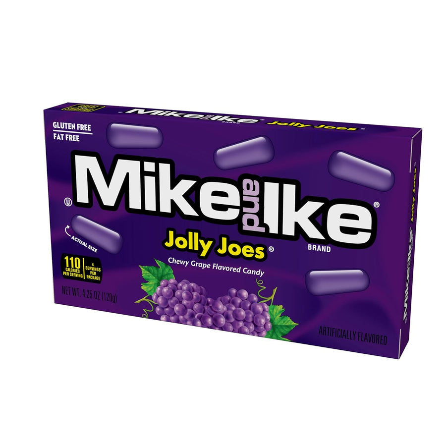 Mike and Ike Grape Jolly Joes Candy 4.25-Ounce Packs: 12-Piece Box