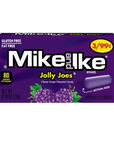 Mike and Ike Candy Jolly Joes Grape Mini Packs: 24-Piece Box
