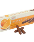 Milk Chocolate Covered Orange Jelly Candy Sticks Packs: 12-Piece Box