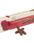 Milk Chocolate Covered Raspberry Jelly Candy Sticks Packs: 12-Piece Box