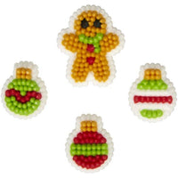 Mini Gingerbread Boy and Ornament Cookie Decorations: 24-Piece Pack - Candy Warehouse