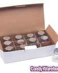 Mini Glass Favor Jars - 1.5-Ounce Candy Jar with Silver Top: 12-Piece Set