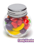 Mini Glass Favor Jars - 1.5-Ounce Candy Jar with Silver Top: 12-Piece Set