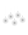 Mini Hanging Fans - Frosty White: 5-Piece Pack