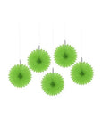 Mini Hanging Fans - Kiwi Green: 5-Piece Pack
