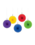 Mini Hanging Fans - Rainbow: 5-Piece Pack