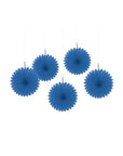 Mini Hanging Fans - Royal Blue: 5-Piece Pack