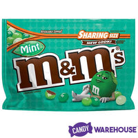 Mint Dark Chocolate M&M's Candy: 9.6-Ounce Bag - Candy Warehouse