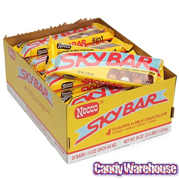 Necco Sky Bar Candy Bars 24Piece Box Candy Warehouse