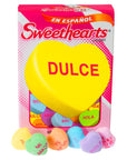Necco Spanish Sweethearts Tiny Conversation Candy Hearts Packs - Modern Flavors: 36-Piece Box