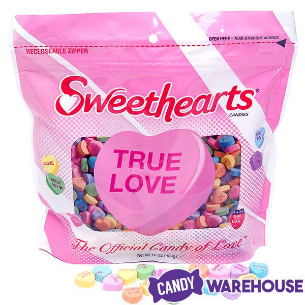 Necco Sweethearts Tiny Conversation Candy Hearts - Modern Flavors: 1LB Bag