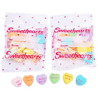Necco Sweethearts Tiny Conversation Candy Hearts Packets - Modern Flavors: 60-Piece Bag - Candy Warehouse