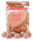 Necco Sweethearts Tiny Conversation Candy Hearts Packs - Chocolate Flavor: 36-Piece Box