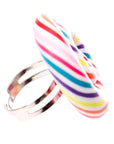 Neon Swirl Candy Adjustable Ring