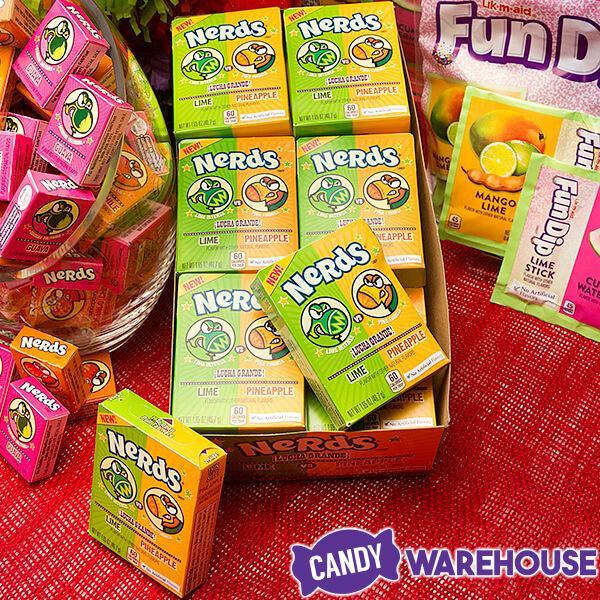 Nerds Candy 2-Flavor Packs - Lime and Pineapple: 24-Piece Box - Candy Warehouse