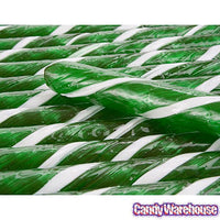 Old Fashioned Hard Candy Sticks - Green Apple: 80-Piece Box - Candy Warehouse