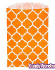 Orange Casablanca Pattern Candy Bags: 25-Piece Pack