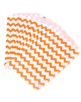 Orange Chevron Stripe Candy Bags: 25-Piece Pack