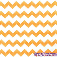 Orange Chevron Stripe Candy Bags: 25-Piece Pack - Candy Warehouse
