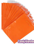 Orange Glossy Candy Bags with Handles - Small: 12-Piece Pack