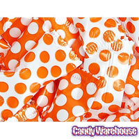 Orange Polka Dots Wrapped Butter Mint Creams: 300-Piece Case - Candy Warehouse