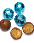 Palmer Foiled Caramel Filled Chocolate Candy Balls - Caribbean Blue: 5LB Bag
