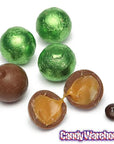 Palmer Foiled Caramel Filled Chocolate Candy Balls - Kiwi Green: 5LB Bag