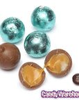 Palmer Foiled Caramel Filled Chocolate Candy Balls - Robin Egg Blue: 5LB Bag
