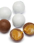 Palmer Foiled Caramel Filled Chocolate Candy Balls - White: 5LB Bag