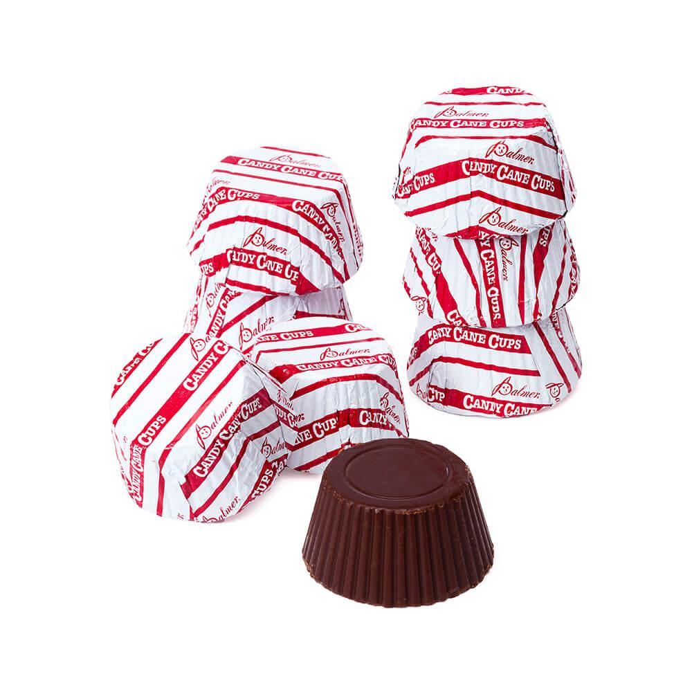 Palmer Foiled Chocolate Candy Cane Cups: 4LB Bag