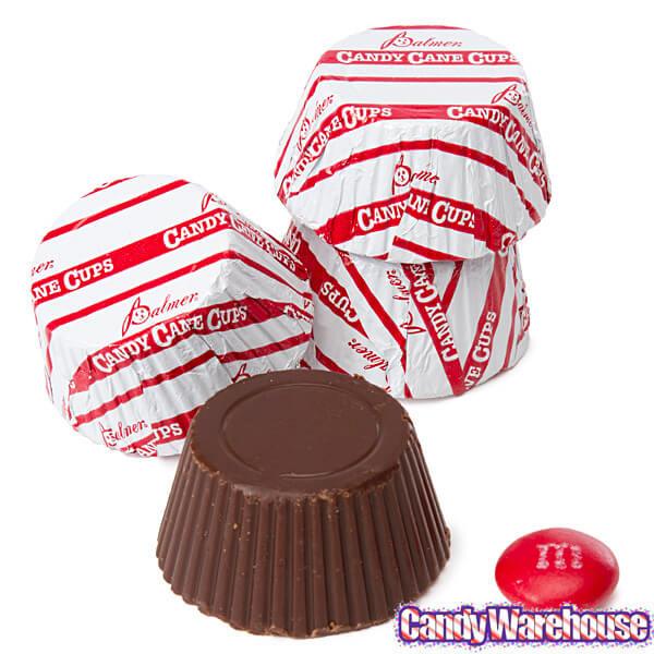 SweetGourmet Palmer Foiled Chocolate Candy Cane Cups, 1Lb FREE