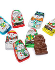 Palmer Foiled Mini Chocolate Santas and Snowmen: 4LB Bag