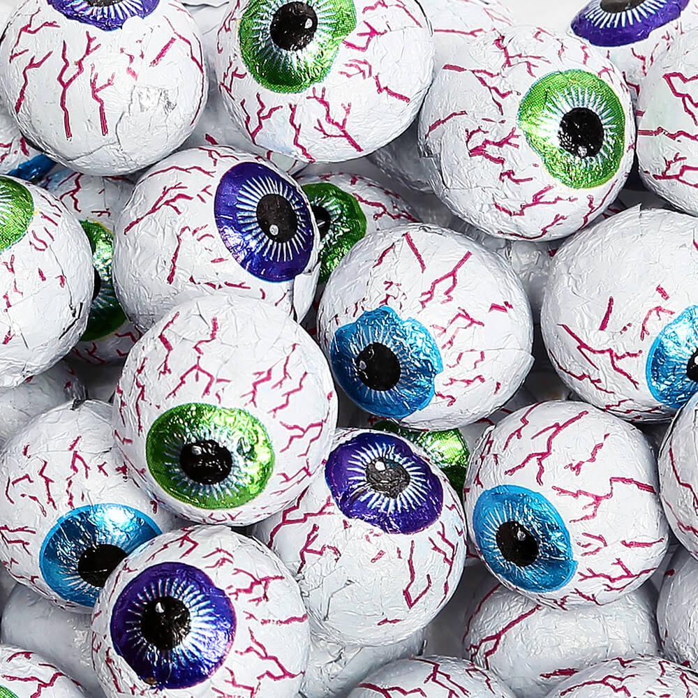 Palmer Googly Eyes Foiled Double Crisp Chocolate Eyeballs: 2LB Bag