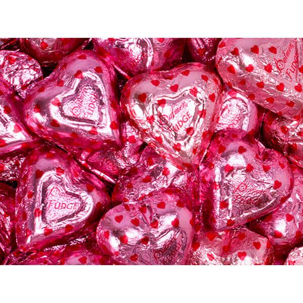 Palmer Pink Foiled Fudge Filled Chocolate Hearts: 4LB Bag - Candy Warehouse