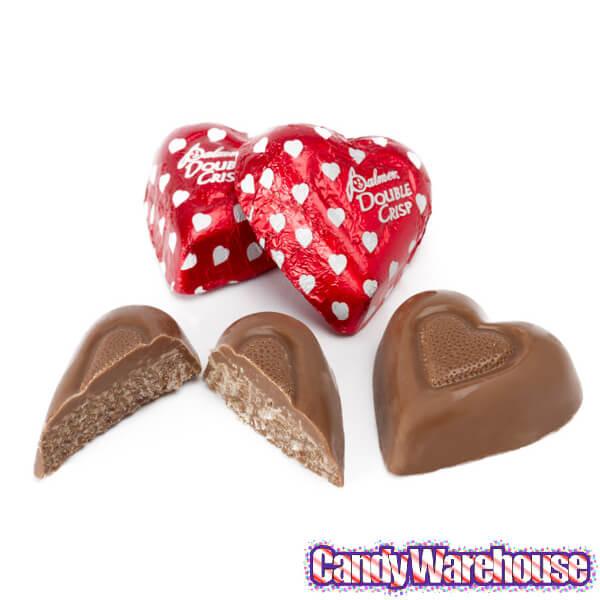 Palmer Red Foiled Double Crisp Chocolate Hearts: 4LB Bag - Candy Warehouse