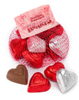 Palmer Valentine Chocolate Hearts in Mesh Bags: 18-Piece Box