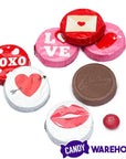 Palmer Valentine Foiled Chocolate Candy Rounds: 4LB Bag