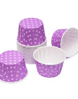Paper 4-Ounce Candy Cups - Lavender Polka Dots: 25-Piece Pack