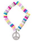 Peace Pendant Candy Bracelet