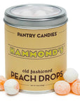 Peach Drops Hard Candy: 10-Ounce Tin