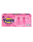 Peeps Pink Marshmallow Chicks: 5-Count Packs, 24-Count Case - Candy Warehouse