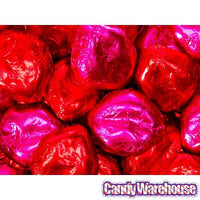 Pink & Red Foiled Chocolate Lips: 4LB Bag - Candy Warehouse