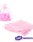 Pink Organza Candy Bags: 30-Piece Pack