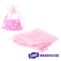 Pink Organza Candy Bags: 30-Piece Pack - Candy Warehouse