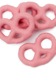 Pink Yogurt Covered Mini Pretzels: 9-Ounce Tub