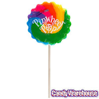 Pinwheel Pop 5-Ounce Psychedelic Swirl Suckers - Rainbow: 12-Piece Box - Candy Warehouse