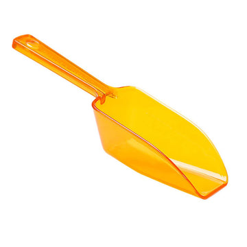 Plastic 2-Ounce Flat Bottom Candy Scoop - Orange - Candy Warehouse