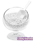 Plastic 2-Ounce Flat Bottom Candy Scoop - White